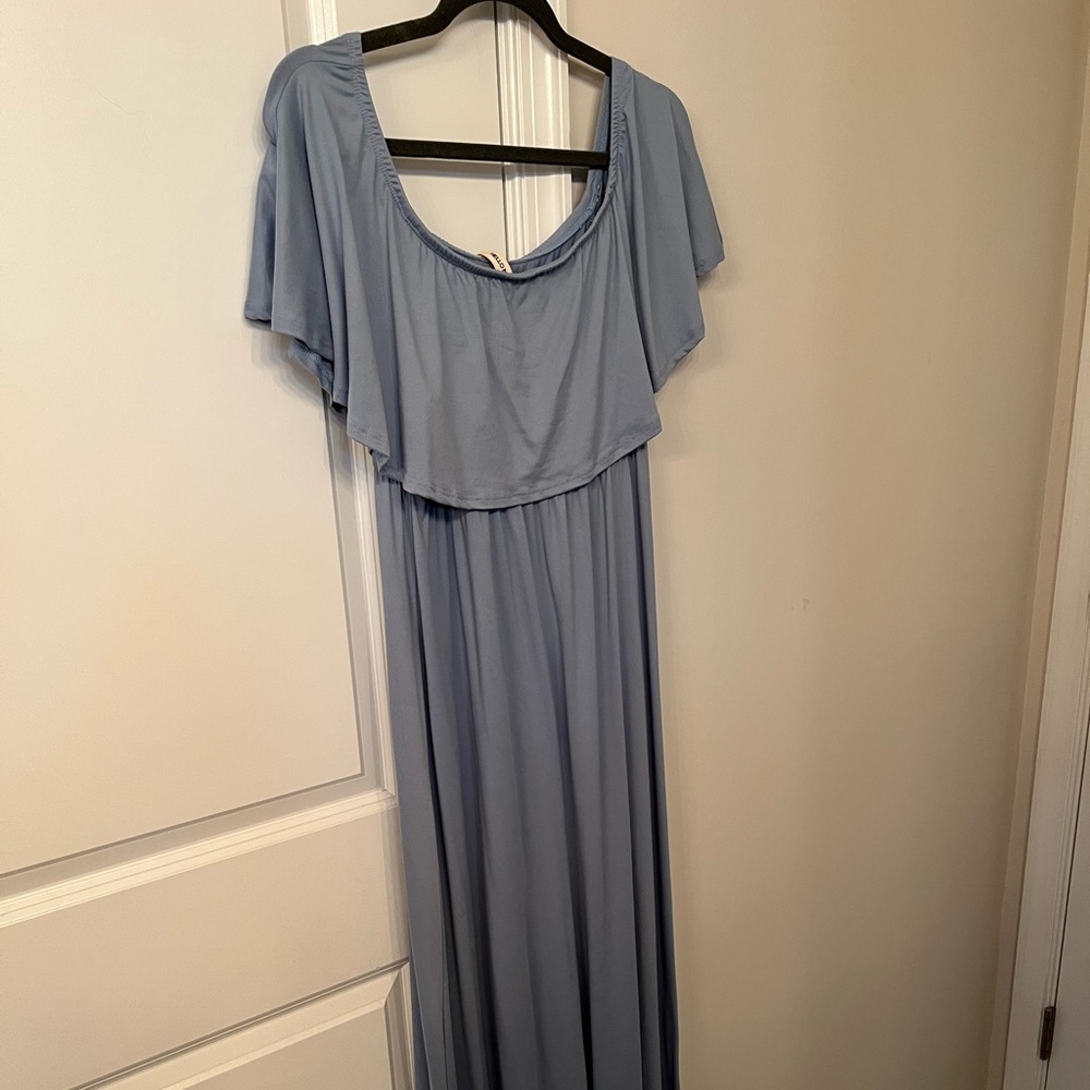 Hello MIZ Light Blue Maxi Dress